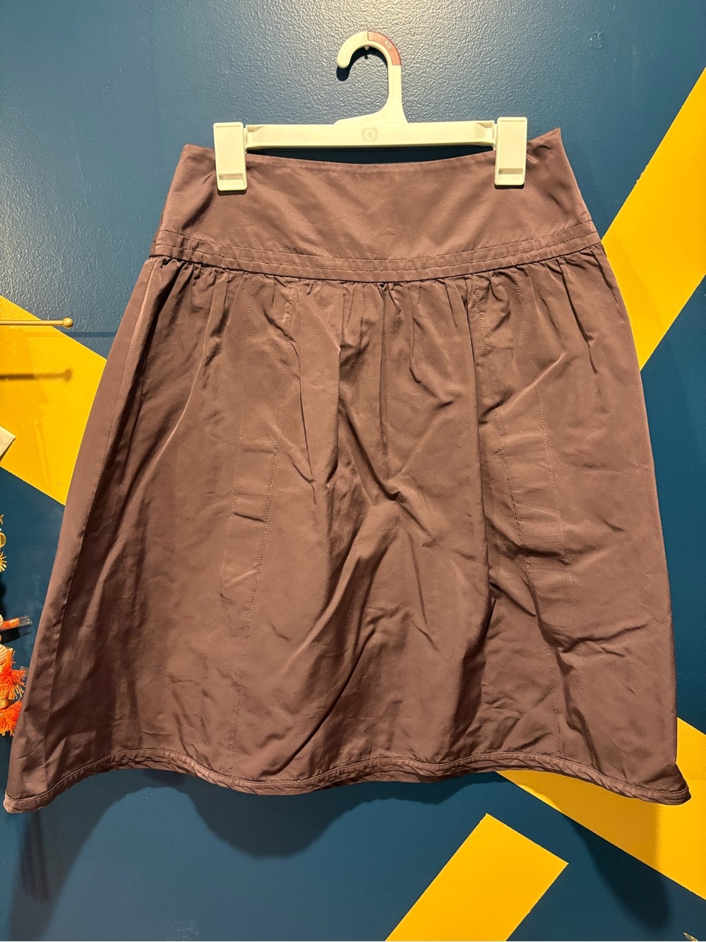 Tandem Deep Plum A-Line Knee Length Skirt EUC